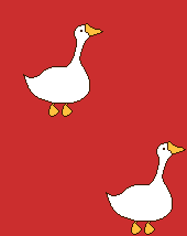 goose on red tile